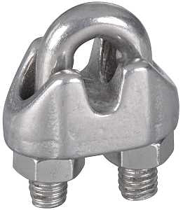 National Hardware 4230BC Series N830-312 Wire Cable Clamp, 1/8 in Dia Cable, 7/8 in L, Malleable Iron