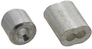 National Hardware SPB3231 Series N830-351 Ferrule and Stop, 3/32 in Dia Cable, Aluminum