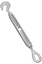 National Hardware 3272BC Series N177-519 Turnbuckle, 1040 lb Working Load, 1/2 in Thread, Hook, Eye, 9 in L Take-Up