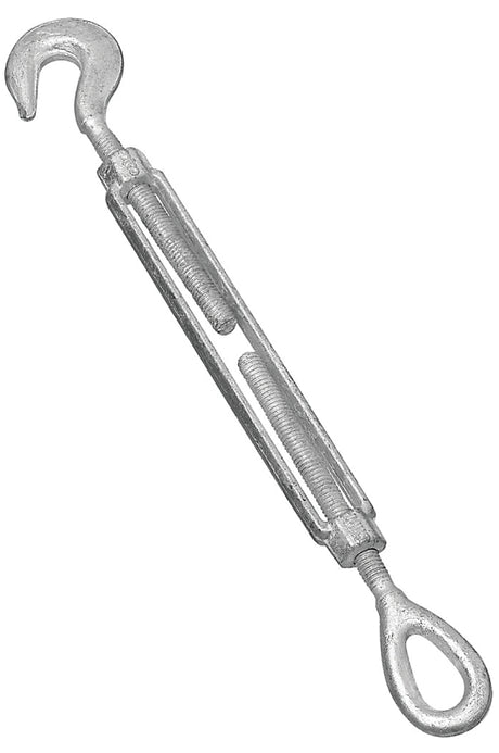 National Hardware 3272BC Series N177-493 Turnbuckle, 700 lb Working Load, 3/8 in Thread, Hook, Eye, 6 in L Take-Up