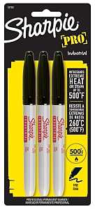 Sharpie 13763PP Industrial Permanent Marker, Fine Lead/Tip, Black Lead/Tip, Pack of 6