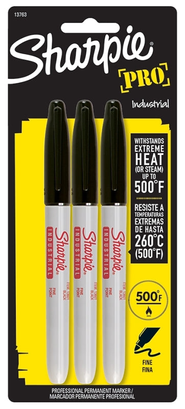 Sharpie 13763PP Industrial Permanent Marker, Fine Lead/Tip, Black Lead/Tip, Pack of 6