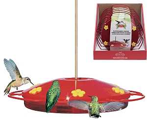 Perky-Pet Oasis 221-6 Bird Feeder, 16 oz, 6-Port/Perch, Plastic