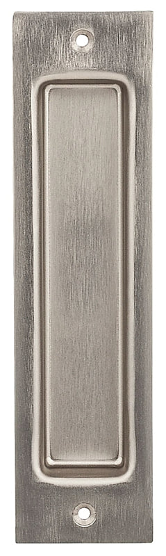 National Hardware N187-024 Door Pull, 2-1/16 in W, 9/32 in D, 8 in H, Steel, Satin Nickel