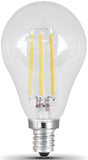 Feit Electric BPA1540C/850/LED/2 LED Lamp, General Purpose, A15 Lamp, 40 W Equivalent, E12 Lamp Base, Dimmable, Clear