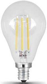 Feit Electric BPA1560C850LED/2 LED Bulb, General Purpose, A15 Lamp, 60 W Equivalent, E12 Lamp Base, Dimmable, Clear