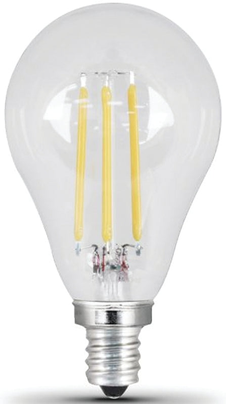 Feit Electric BPA1560C850LED/2 LED Bulb, General Purpose, A15 Lamp, 60 W Equivalent, E12 Lamp Base, Dimmable, Clear