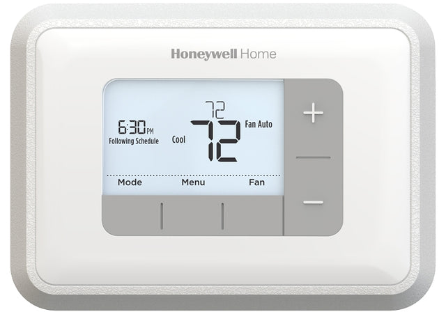 Honeywell RTH6360 Series RTH6360D Programmable Thermostat, 24 V, Digital Display, White