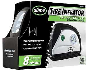 Slime 40032 Tire Inflator, 12 V, 0 to 100 psi Pressure, Dial Gauge