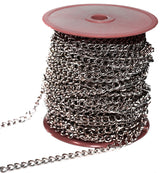 Baron 7209 Twist Link Chain, #90, 82 ft L, 9 lb Working Load, Nickel