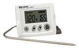 Taylor 3518N Probe Wire Thermometer, 32 to 392 deg F, Digital, LCD Display, Gray/White