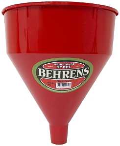 Behrens 66 Funnel, 5 qt Capacity, Plastic, Red, 10-1/2 in H