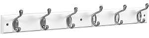 National Hardware DPV8170 Series S812-990 Hook Rail, Wall Mounting, 27 in L x 0.6 in W x 2.75 in H Dimensions, White