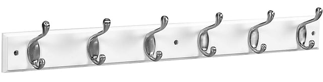 National Hardware DPV8170 Series S812-990 Hook Rail, Wall Mounting, 27 in L x 0.6 in W x 2.75 in H Dimensions, White