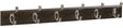 National Hardware DPV8170 Series S813-006 Hook Rail, Wall Mounting, 27 in L x 0.6 in W x 2.75 in H Dimensions, Brown