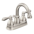 Moen WS84667SRN Bathroom Faucet, 1.2 gpm, 2-Faucet Handle, Metal, Brushed Nickel, Lever Handle, High Arc Spout