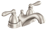 Moen Caldwell Series WS84666SRN Bathroom Faucet, 1.2 gpm, 2-Faucet Handle, Metal, Brushed Nickel, Lever Handle