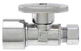 Keeney 2068PCPOLF Supply Line Valve, 5/8 x 3/8 in Connection, Compression, Brass Body