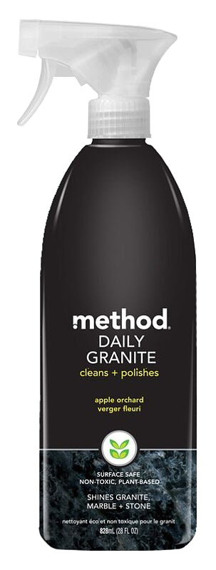 method 00065 Granite Cleaner, 28 oz Bottle, Liquid, Apple Orchard, Translucent
