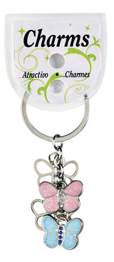 Hy-Ko KH430 Key Ring, Butterfly Charms, Pack of 5