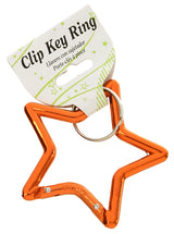 Hy-Ko KH495 Key Ring, Star, Carabiner Ring, Pack of 5