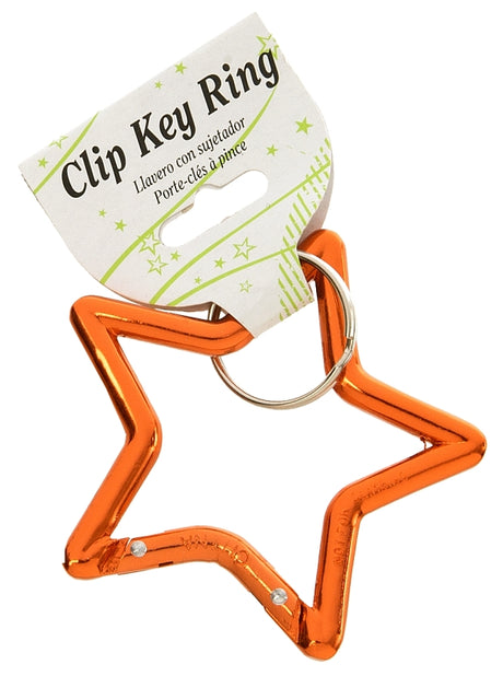 Hy-Ko KH495 Key Ring, Star, Carabiner Ring, Pack of 5