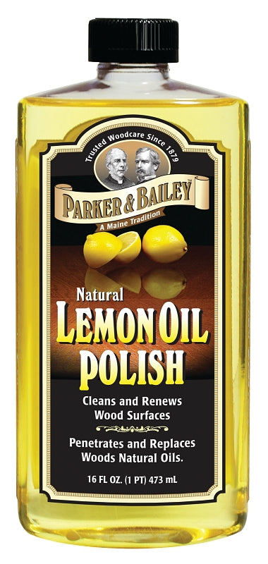 Parker & Bailey 510664U Oil Polish, 16 oz, Light Yellow, Liquid, Lemon