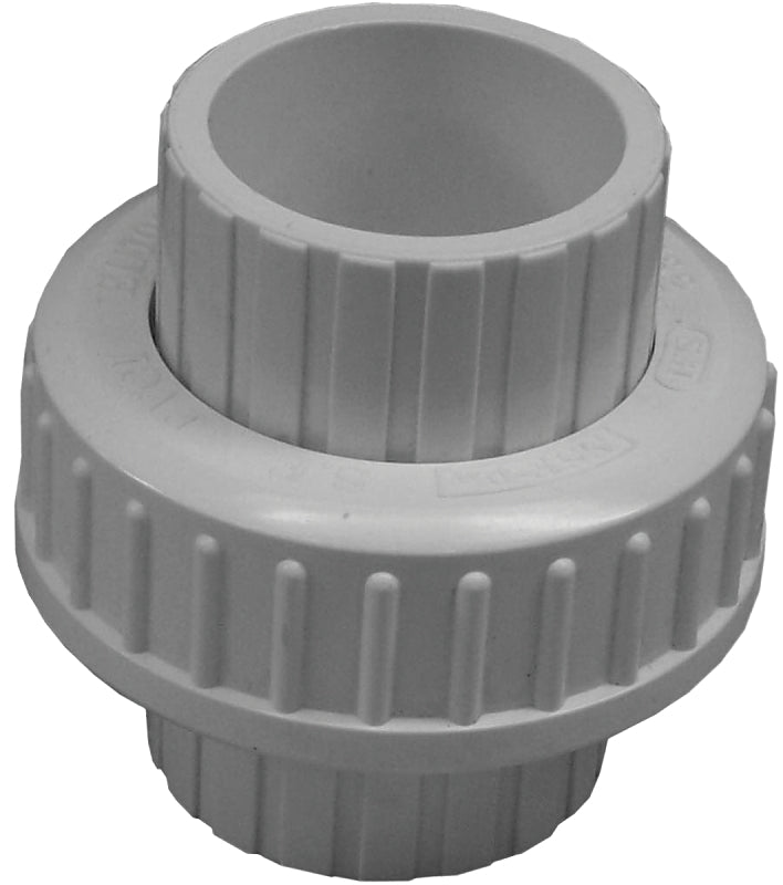 IPEX 435903 Pipe Union with Buna O-Ring Seal, 1-1/4 in, Socket, PVC, White, SCH 40 Schedule, 150 psi Pressure