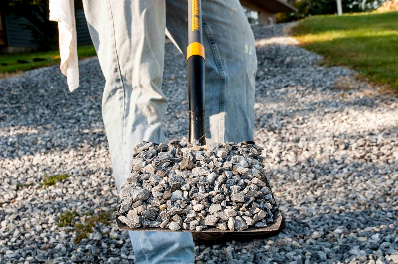 True Temper 2585500 Transfer Shovel, 9.67 in W Blade, 16 ga, Steel Blade, Fiberglass Handle, 47 in L Handle