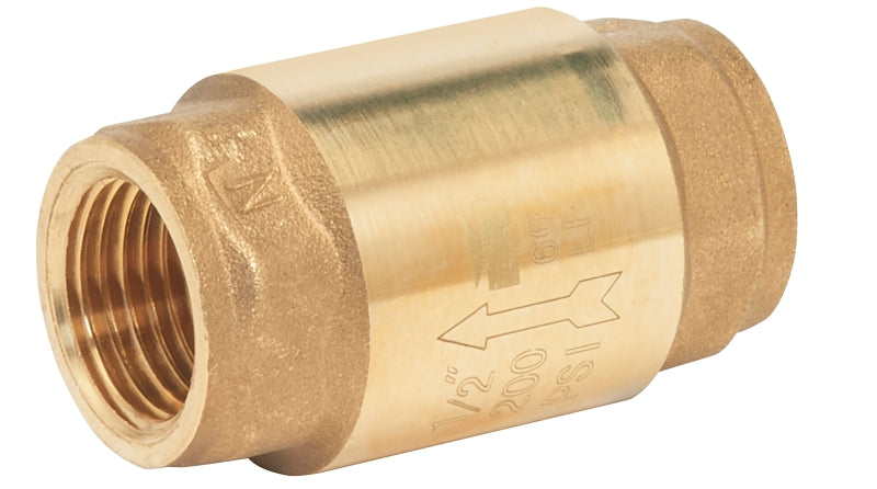 B & K ProLine Series 101-304NL Check Valve, 3/4 in, IPS, 200 psi Pressure, Brass Body