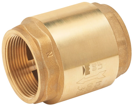 B & K ProLine Series 101-307NL Check Valve, 1-1/2 in, IPS, 200 psi Pressure, Brass Body