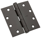 National Hardware DPB179 Series N236-018 Template Hinge, 4-1/2 in H Frame Leaf, 1.3875 in Thick Frame Leaf, Steel, 90 lb, Pack of 12