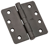 National Hardware DPB179RC Series N236-144 Template Hinge, 4 in H Frame Leaf, Steel, Oil-Rubbed Bronze, Removable Pin