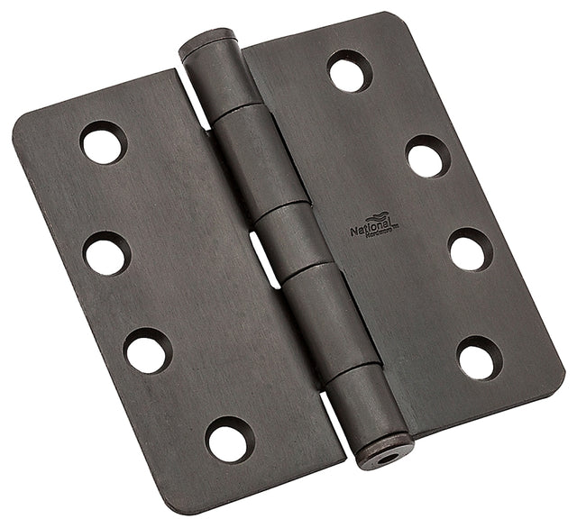 National Hardware DPB179RC Series N236-144 Template Hinge, 4 in H Frame Leaf, Steel, Oil-Rubbed Bronze, Removable Pin