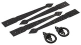 National Hardware V8414 Series N109-018 Spear Gate Kit, Steel, Black, 1-Piece, Pack of 2