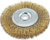 Vulcan 322551OR Wire Wheel Brush with Hole, 4 in Dia, 5/8 in Arbor Hole, 1/2 in Adapter Ring Arbor/Shank