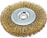 Vulcan 323281OR Wire Wheel Brush with Hole, 6 in Dia, 5/8 in Arbor Hole, 1/2 in Adapter Ring Arbor/Shank