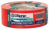 Blue Dolphin TP STUCCO 0200 Exterior Tape, 60 yd L, 1.88 in W, Polyethylene Backing