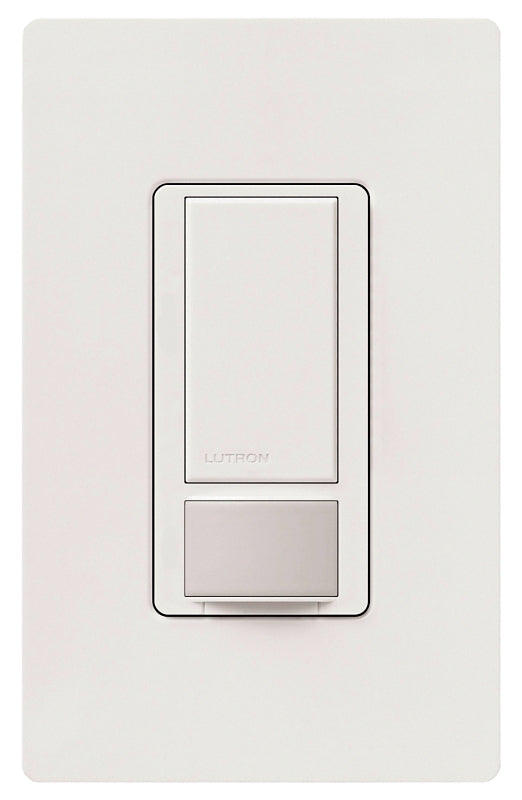 Lutron MS-OPS5MH-WH Motion Sensor Switch, 5 A, 120 V, 1 -Pole, Occupancy Sensor, 180 deg Sensing, White