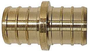 Apollo ApolloPEX Series APXC3410PK Coupling, 3/4 in, Barb, Brass, 200 psi Pressure