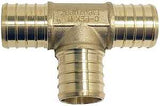 Apollo ApolloPEX Series APXT3410PK Pipe Tee, 3/4 in, Barb, Brass, 200 psi Pressure