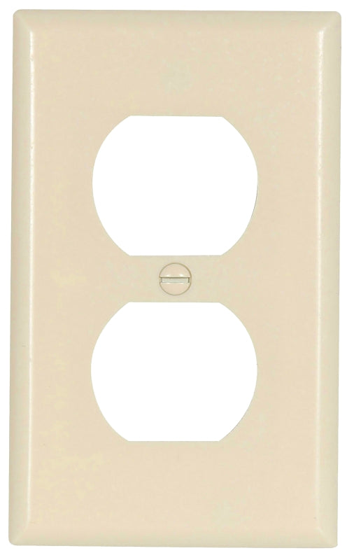 Eaton Wiring Devices 2132LA-BOX Receptacle Wallplate, 4-1/2 in L, 2-3/4 in W, 1 -Gang, Thermoset, Light Almond