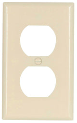 Eaton Wiring Devices 2132LA-BOX Receptacle Wallplate, 4-1/2 in L, 2-3/4 in W, 1 -Gang, Thermoset, Light Almond