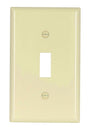 Eaton Wiring Devices 2134LA-BOX Wallplate, 4-1/2 in L, 2-3/4 in W, 1 -Gang, Thermoset, Light Almond, High-Gloss