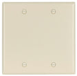 Eaton Cooper Wiring 2137LA-BOX Wallplate, 4-1/2 in L, 4.56 in W, 0.08 in Thick, 2 -Gang, Thermoset, Light Almond