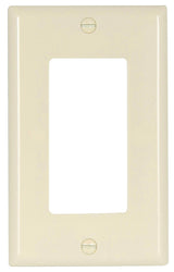 Eaton Wiring Devices 2151LA-BOX Wallplate, 4-1/2 in L, 2-3/4 in W, 1 -Gang, Thermoset, Light Almond, High-Gloss