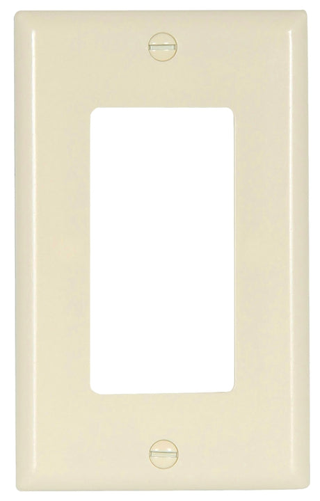 Eaton Wiring Devices 2151LA-BOX Wallplate, 4-1/2 in L, 2-3/4 in W, 1 -Gang, Thermoset, Light Almond, High-Gloss