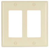 Eaton Wiring Devices 2152LA-BOX Wallplate, 4-1/2 in L, 4.56 in W, 2 -Gang, Thermoset, Light Almond, High-Gloss