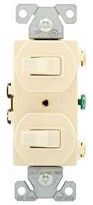 Eaton Wiring Devices 271LA Series Combination Toggle Switch, Light Almond, 15 A, 120/277 V, Screw Terminal, Pack of 10