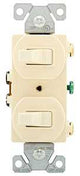 Eaton Wiring Devices 271LA Series Combination Toggle Switch, Light Almond, 15 A, 120/277 V, Screw Terminal, Pack of 10